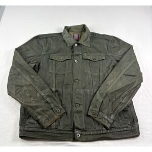 Cult Of Individuality Jean Jacket Mens 2XL Green Denim Trucker
